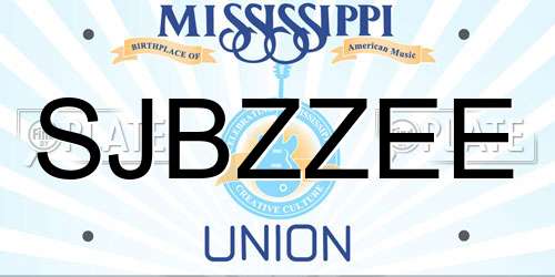 SJBZZEE Mississippi License Plate