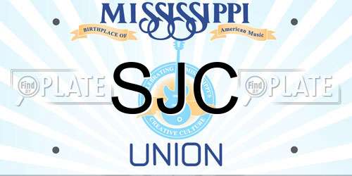 SJC Mississippi License Plate