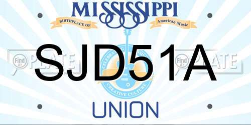 SJD51A Mississippi License Plate