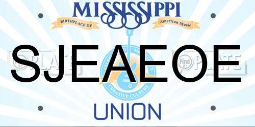 SJEAEOE Mississippi License Plate