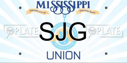 SJG Mississippi License Plate