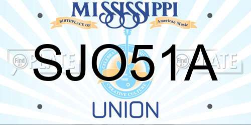 SJO51A Mississippi License Plate