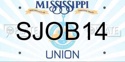 SJOB14 Mississippi License Plate