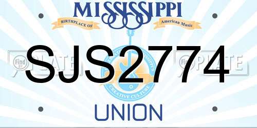 SJS2774 Mississippi License Plate