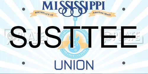 SJSTTEE Mississippi License Plate