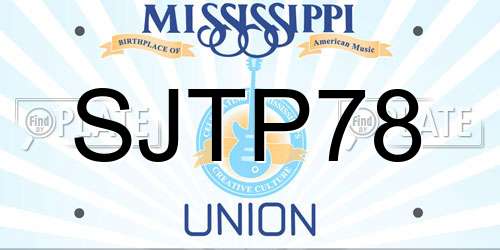 SJTP78 Mississippi License Plate