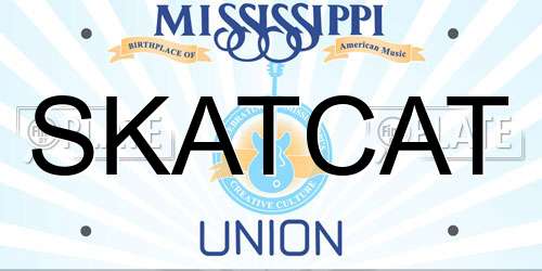 SKATCAT Mississippi License Plate