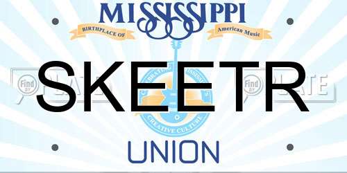 SKEETR Mississippi License Plate