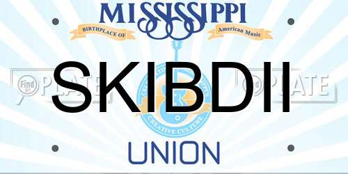 SKIBDII Mississippi License Plate
