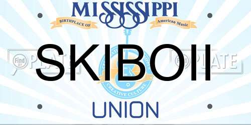 SKIBOII Mississippi License Plate