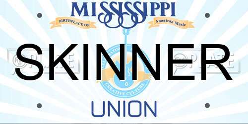 SKINNER Mississippi License Plate