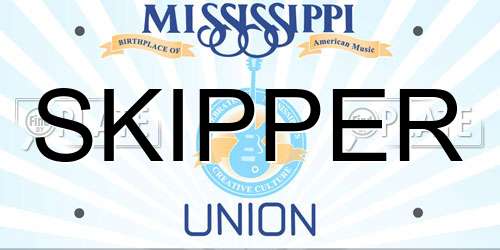 SKIPPER Mississippi License Plate