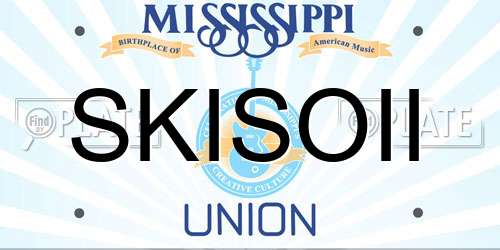 SKISOII Mississippi License Plate