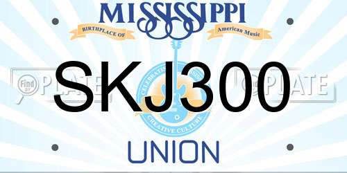 SKJ300 Mississippi License Plate