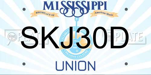 SKJ30D Mississippi License Plate
