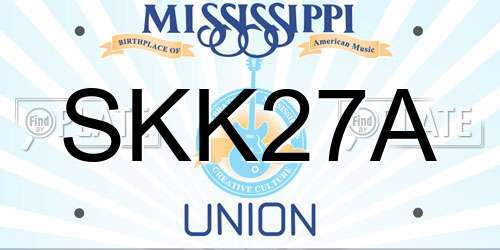 SKK27A Mississippi License Plate
