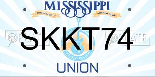 SKKT74 Mississippi License Plate