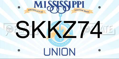 SKKZ74 Mississippi License Plate
