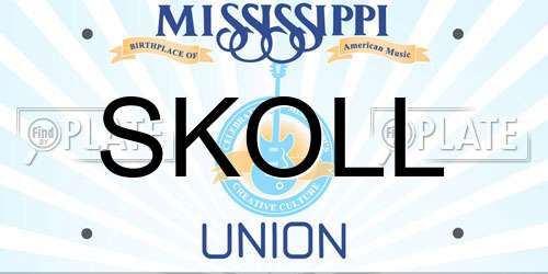 SKOLL Mississippi License Plate