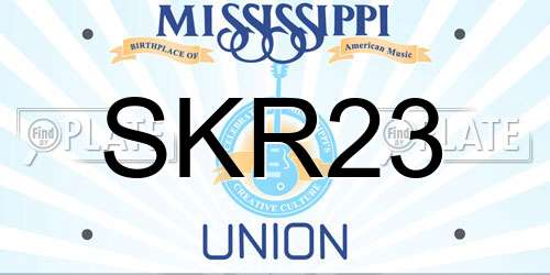 SKR23 Mississippi License Plate