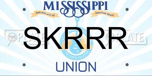 SKRRR Mississippi License Plate
