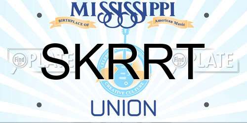 SKRRT Mississippi License Plate