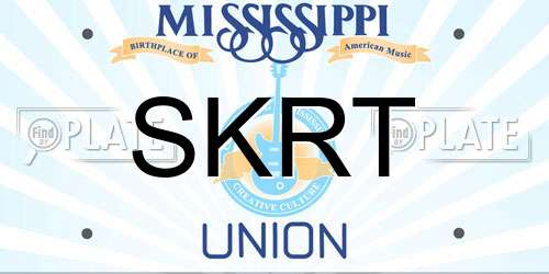 SKRT Mississippi License Plate