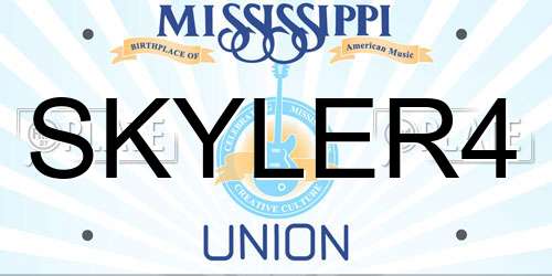 SKYLER4 Mississippi License Plate