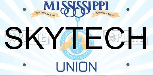 SKYTECH Mississippi License Plate