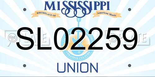 SL02259 Mississippi License Plate