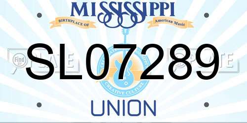 SL07289 Mississippi License Plate