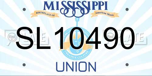 SL10490 Mississippi License Plate