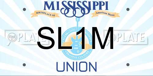 SL1M Mississippi License Plate