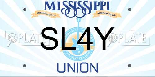 SL4Y Mississippi License Plate