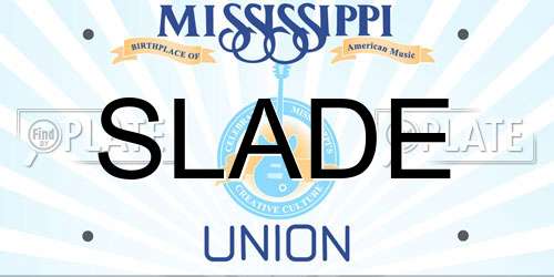 SLADE Mississippi License Plate