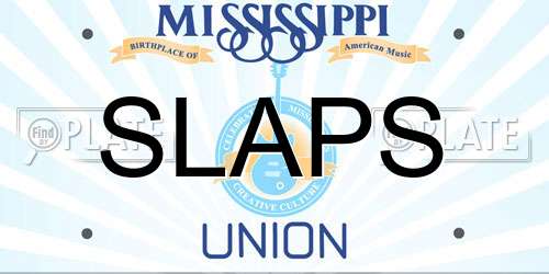 SLAPS Mississippi License Plate