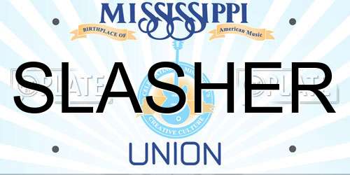 SLASHER Mississippi License Plate