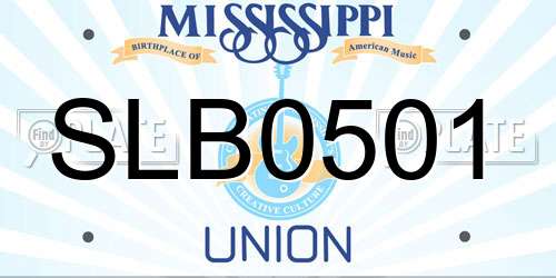 SLB0501 Mississippi License Plate