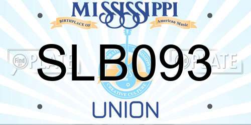 SLB093 Mississippi License Plate