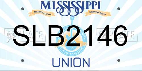 SLB2146 Mississippi License Plate