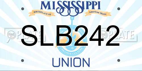 SLB242 Mississippi License Plate