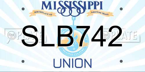 SLB742 Mississippi License Plate