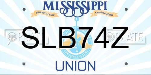 SLB74Z Mississippi License Plate