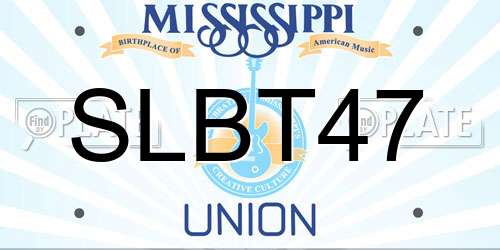 SLBT47 Mississippi License Plate