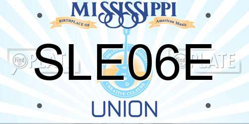 SLE06E Mississippi License Plate