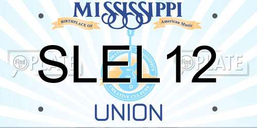 SLEL12 Mississippi License Plate
