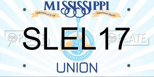SLEL17 Mississippi License Plate