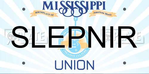 SLEPNIR Mississippi License Plate