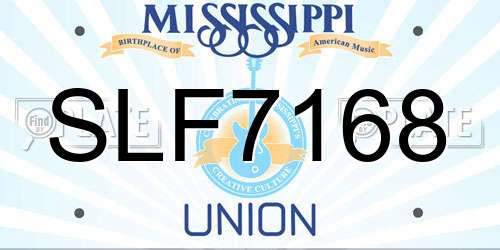 SLF7168 Mississippi License Plate