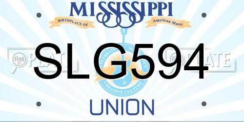 SLG594 Mississippi License Plate